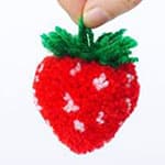 创意毛线球 手工制作水果草莓