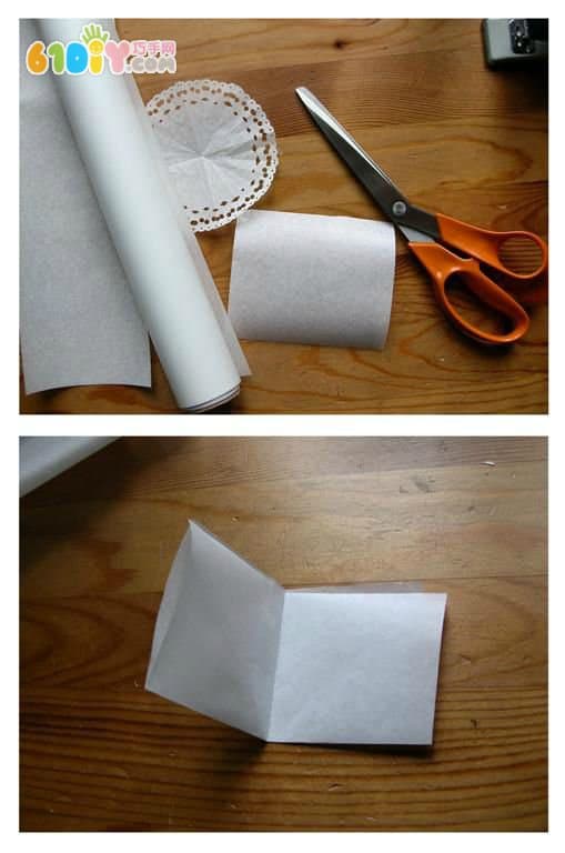 自制蕾丝花纹包装纸