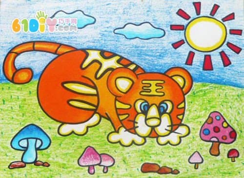 动物蜡笔画作品（二）