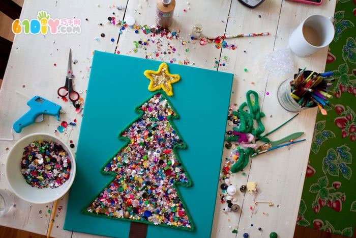 儿童手工制作漂亮圣诞树
