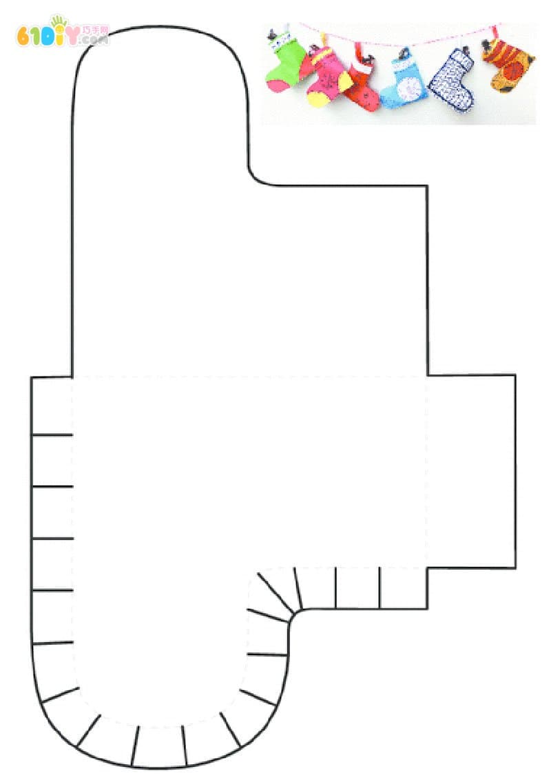 幼儿手工制作纸艺圣诞袜