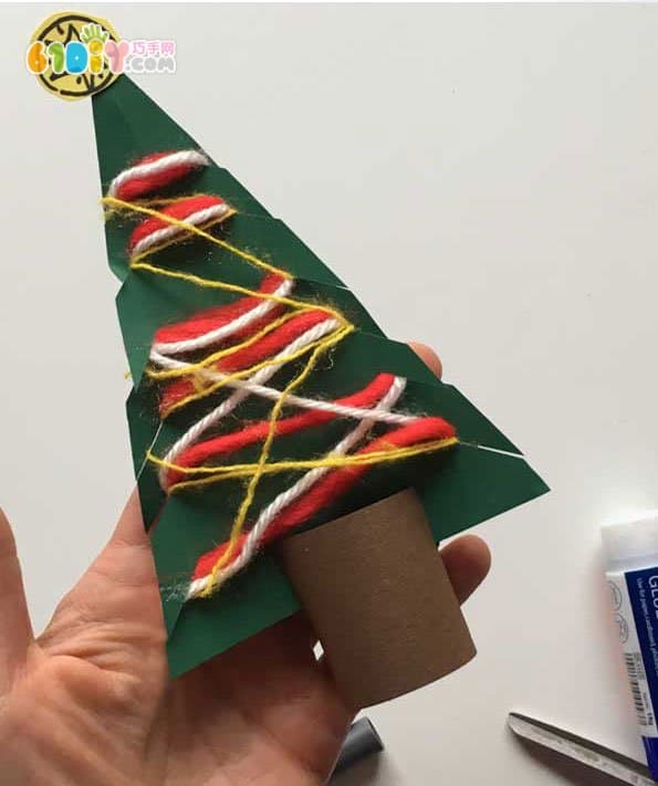 儿童手工制作卡纸圣诞树