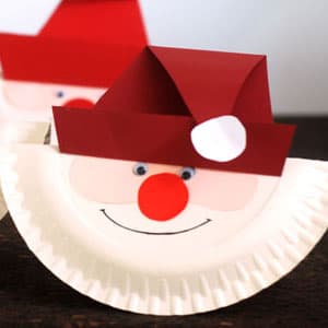 儿童纸盘手工 可爱的圣诞老人