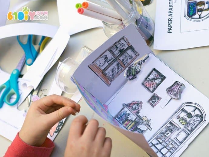 儿童DIY 立体房子手工制作