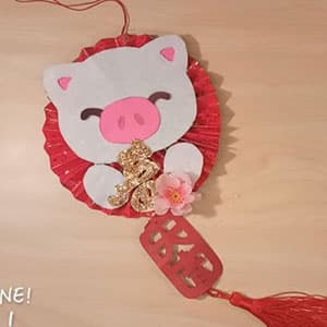 新年装饰DIY 可爱小猪猪挂饰