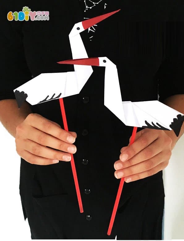 儿童手工 鹳鸟折纸