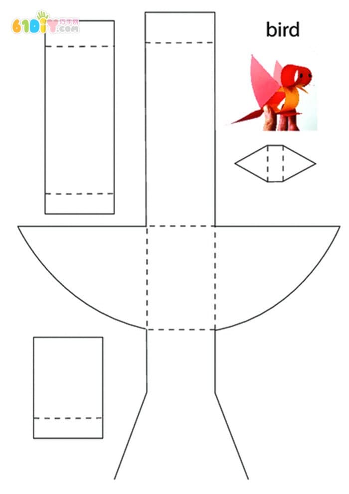 儿童纸艺 春天的立体小鸟