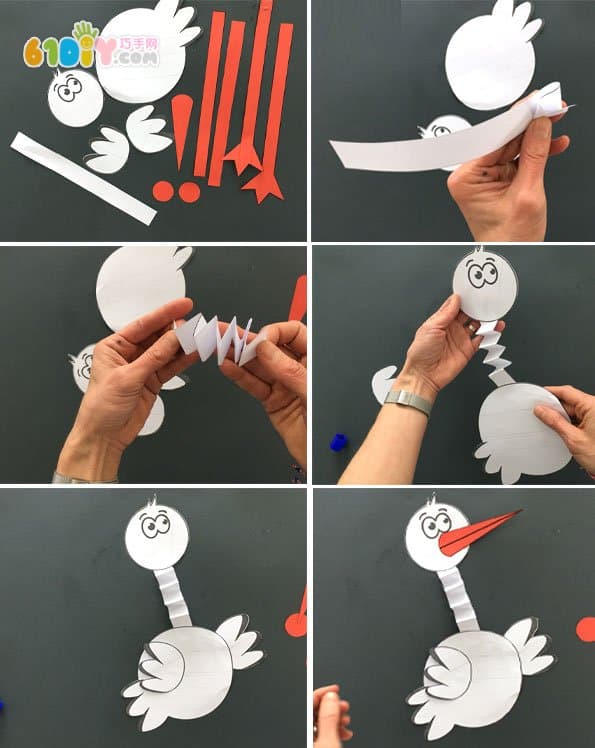 幼儿DIY 鹳鸟手工制作