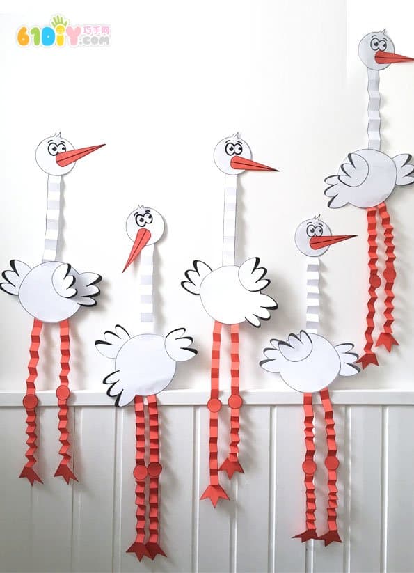 幼儿DIY 鹳鸟手工制作