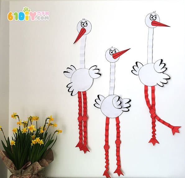幼儿DIY 鹳鸟手工制作