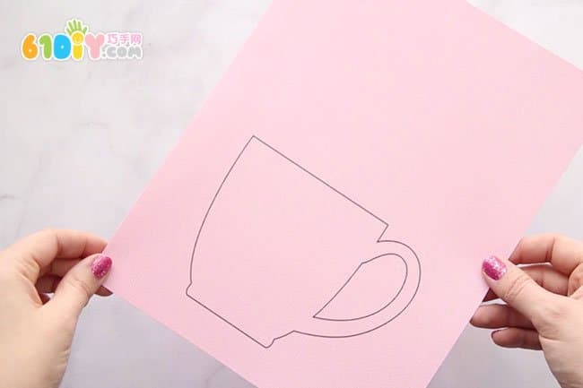 节日祝福卡片制作——茶杯花朵卡