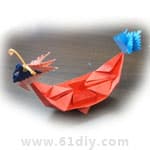 端午节手工——折龙舟图解