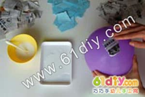 气球报纸做球模型Papier Mache Balloon