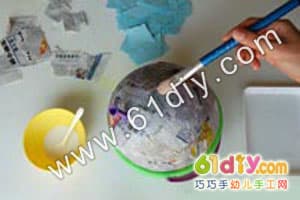 气球报纸做球模型Papier Mache Balloon