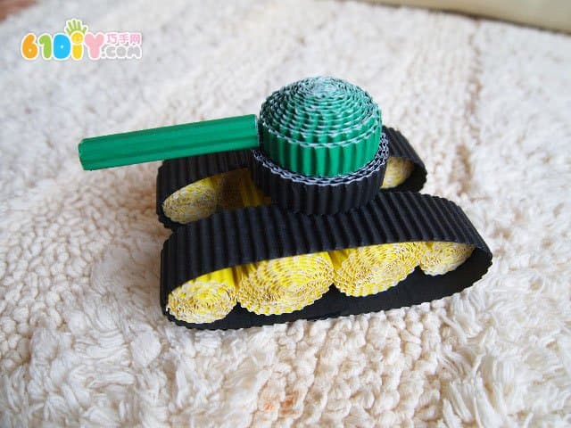 瓦楞纸手工坦克制作教程