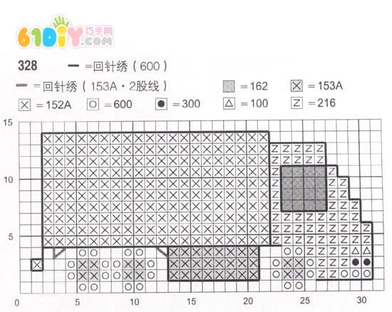 大货车十字绣图案