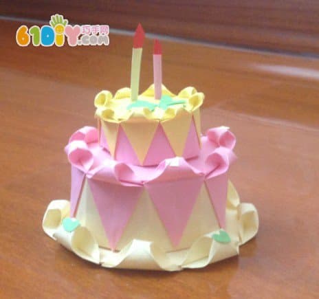 立体生日蛋糕折纸图解教程