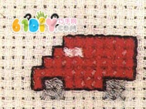 小卡车十字绣图案