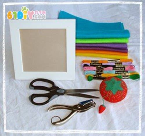 父亲节礼物 不织布相框DIY制作