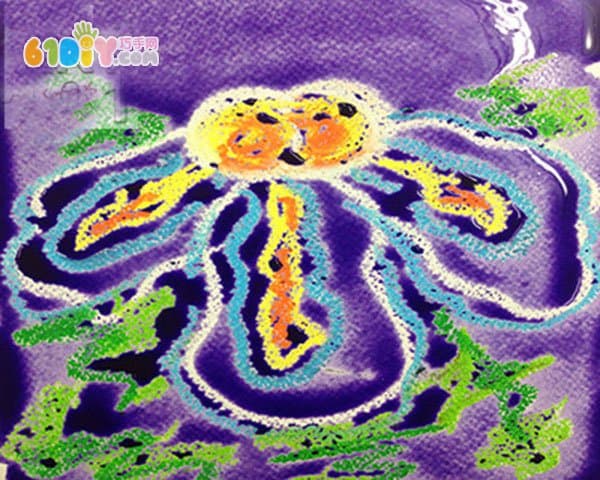 儿童蜡笔水彩绘画