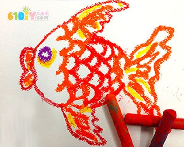 儿童蜡笔水彩绘画