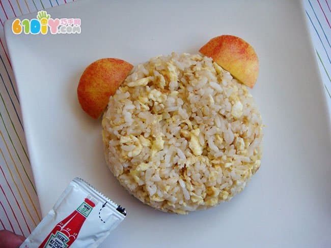 亲子美食DIY 炒饭变卡通小熊