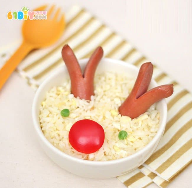 亲子美食DIY 炒饭变卡通小熊