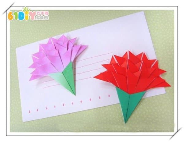 教师节康乃馨折纸手工