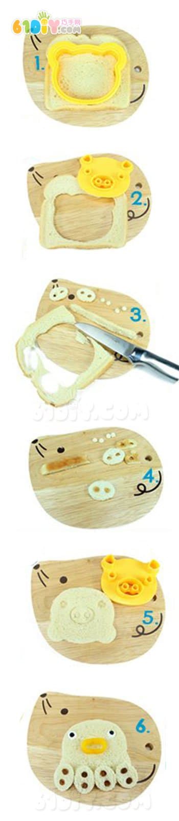 亲子早餐 吐司片制作可爱章鱼